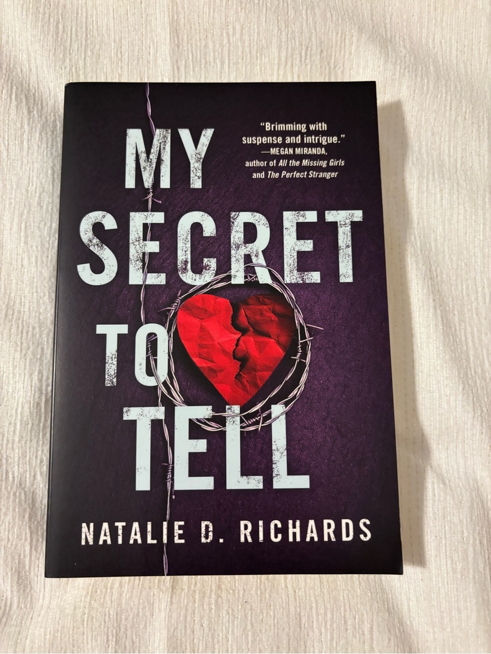 My Secret to Tell by Natalie D. Richards - Purple Cover with Red Heart